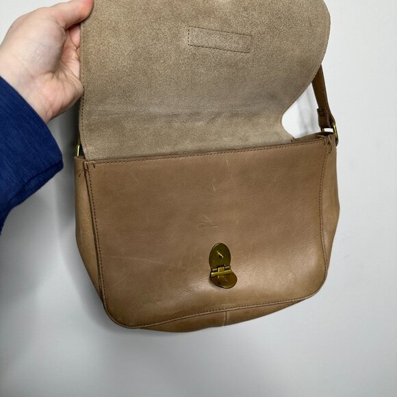 Madewell The Abroad Leather Shoulder Bag - Faded Birch - Picture 5 of 10